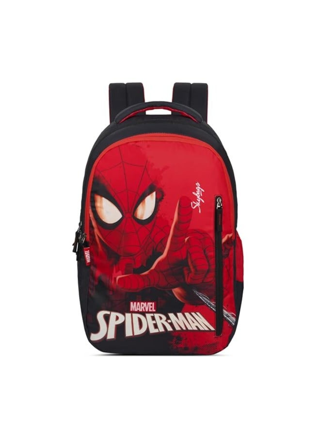 Skybags Printed School Backpack For Kids, 02 Red, (Marvel Spiderman)