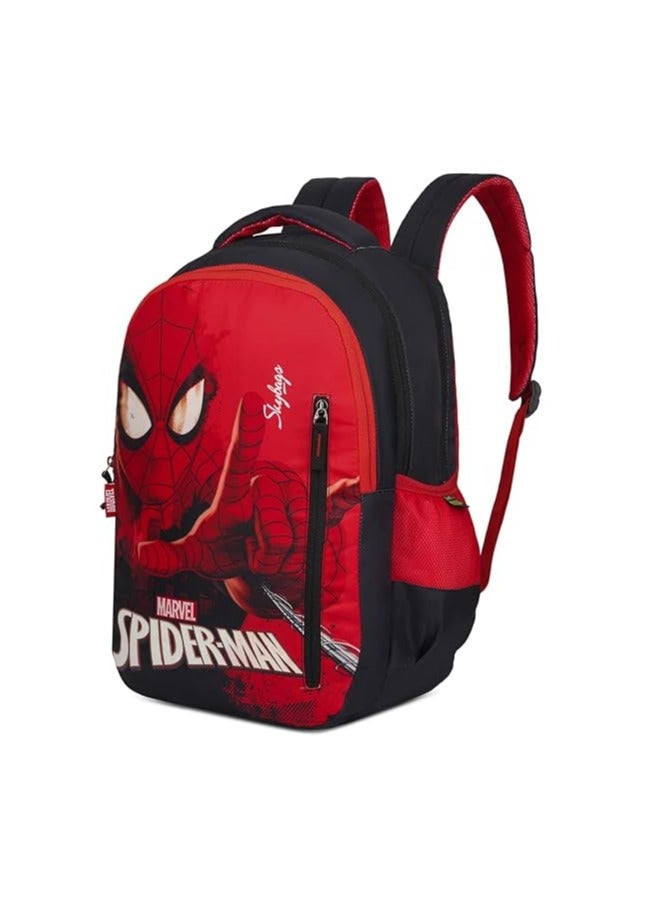 Skybags Printed School Backpack For Kids, 02 Red, (Marvel Spiderman)