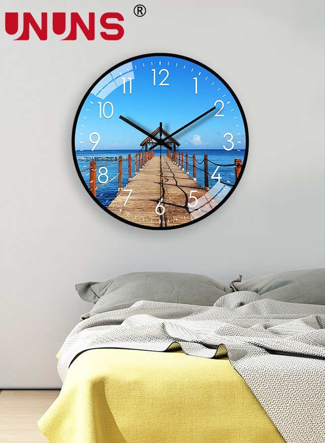 Wall Clocks,12 Inch/30cm Silent Non Ticking Modern Wall Clock For Living Room Bedroom Kitchen Office Classroom Decor,Battery Operated