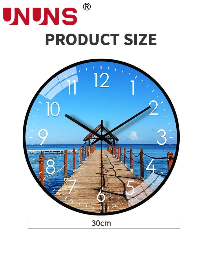 Wall Clocks,12 Inch/30cm Silent Non Ticking Modern Wall Clock For Living Room Bedroom Kitchen Office Classroom Decor,Battery Operated