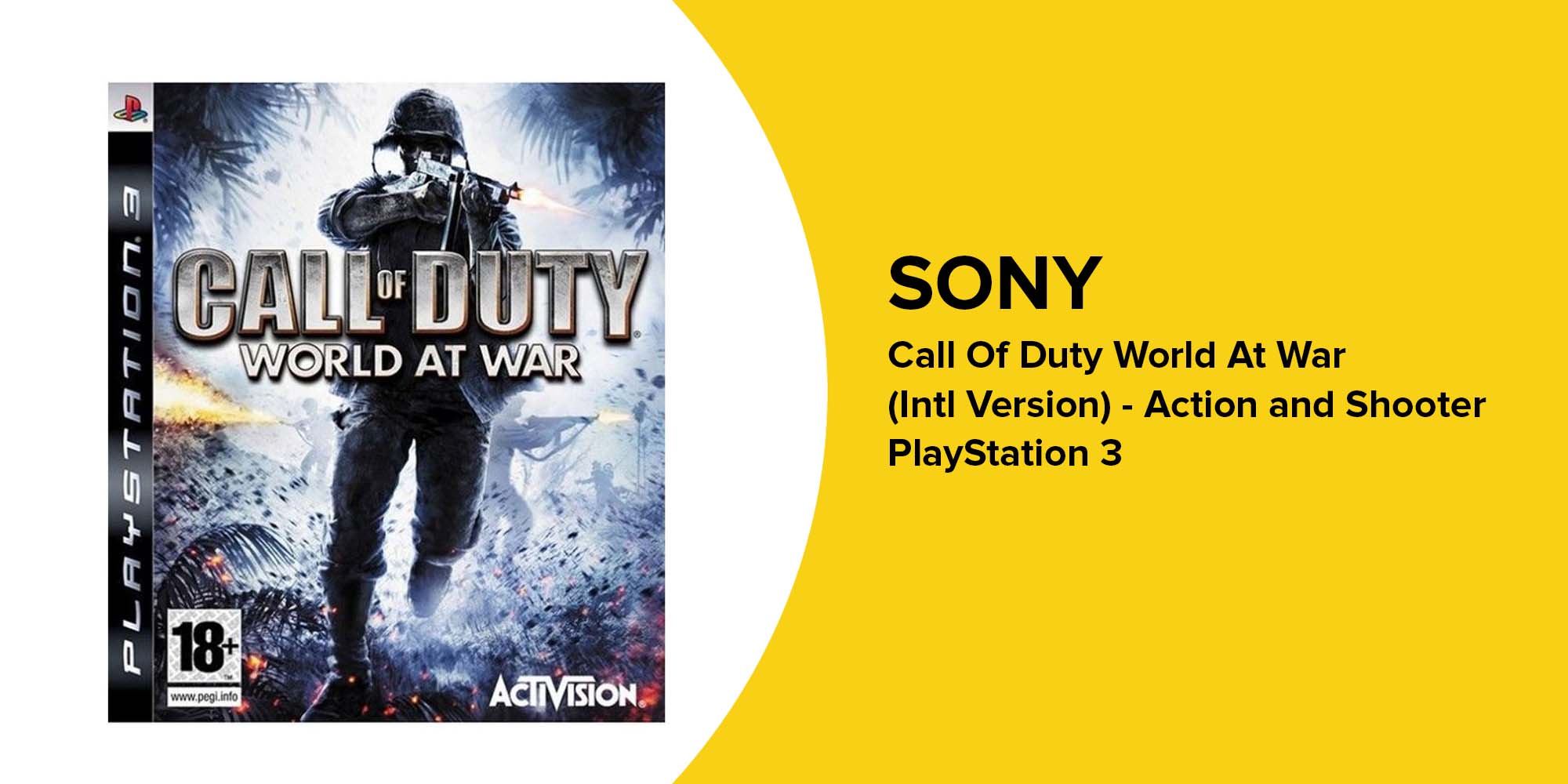 Call Of Duty World At War (Intl Version) - Action & Shooter - PlayStation 3 (PS3)