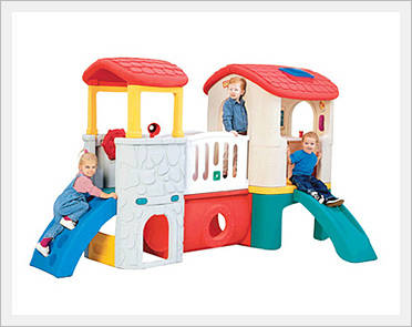 MEGASTAR PLAY SLIDE WITH TWIN TOWER MULTICOLOR 300 X 185 X 175cm