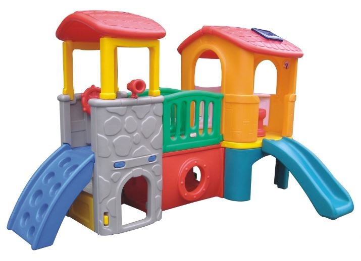 MEGASTAR PLAY SLIDE WITH TWIN TOWER MULTICOLOR 300 X 185 X 175cm