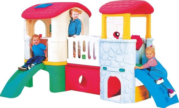 MEGASTAR PLAY SLIDE WITH TWIN TOWER MULTICOLOR 300 X 185 X 175cm