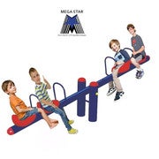 Meagstar Double Deck Metal See Saw- 4 seats 300 x 40 x 85cm