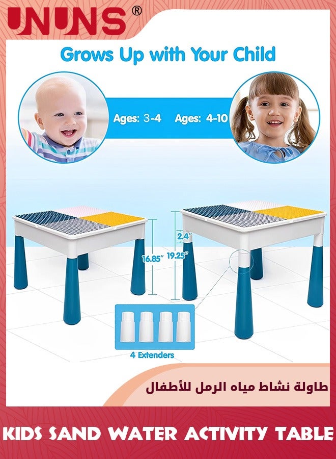 Small Activity Table For Toddlers 1-3,Kids Multi-Functional Table And Chair,Playing Building Blocks,Marble Run Toy,Sand&Water,Color Dough,Drawing&Learning,Boy Girl Study Activity Table
