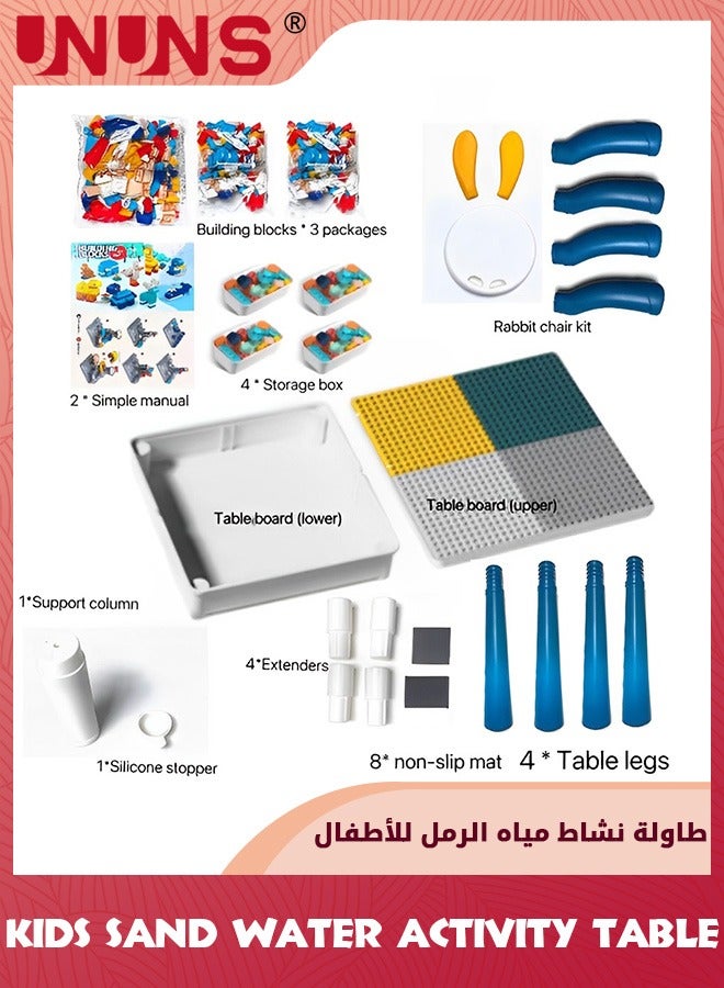 Small Activity Table For Toddlers 1-3,Kids Multi-Functional Table And Chair,Playing Building Blocks,Marble Run Toy,Sand&Water,Color Dough,Drawing&Learning,Boy Girl Study Activity Table