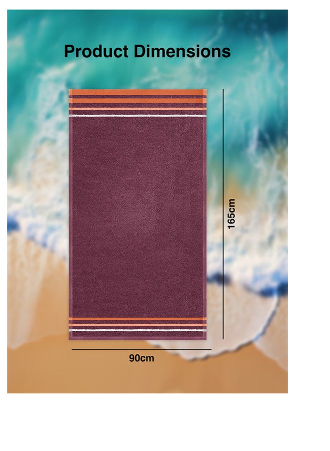 2 Piece Bath Towel 450 GSM 100% Cotton Terry 90x165 cm -Soft Feel Super Absorbent Quick Dry