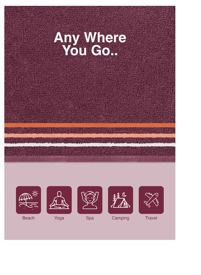 2 Piece Bath Towel 450 GSM 100% Cotton Terry 90x165 cm -Soft Feel Super Absorbent Quick Dry