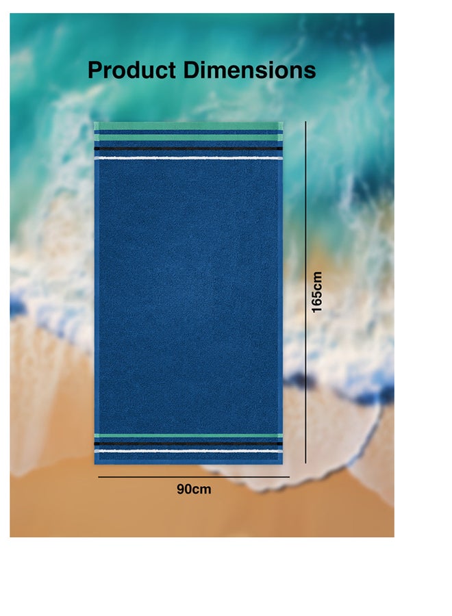 2 Piece Bath Towel 450 GSM 100% Cotton Terry 90x165 cm -Soft Feel Super Absorbent Quick Dry