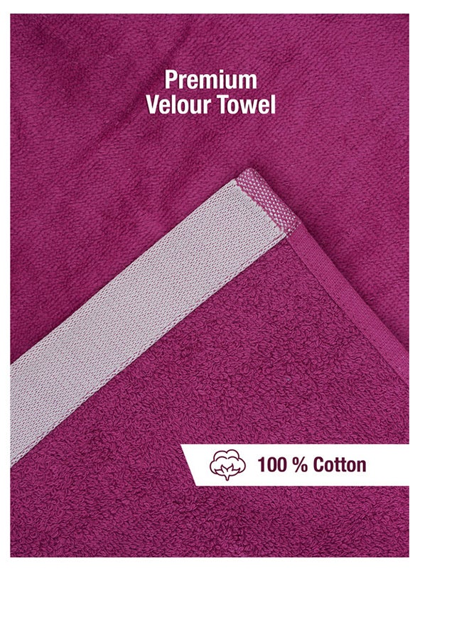 2 Piece Oversized Velour Luxury Beach Towel -Fluffy Velour Cotton 90 x 165 Cm-  450 GSM 100 % Cotton