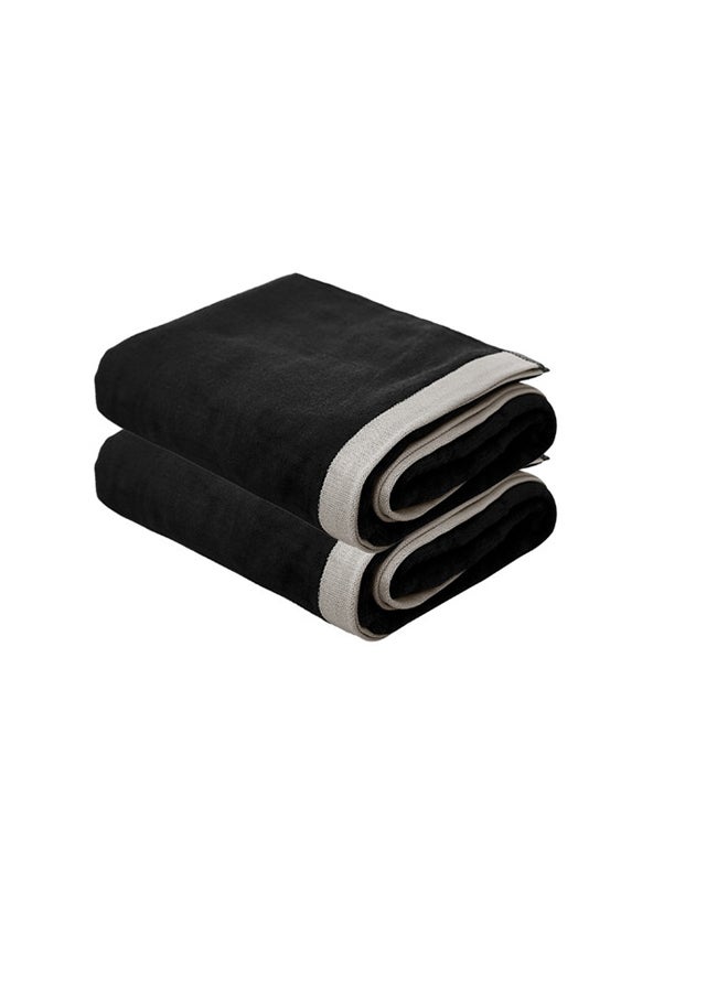 2 Piece Oversized Velour Luxury Beach Towel -Fluffy Velour Cotton 90 x 165 Cm-  450 GSM 100 % Cotton