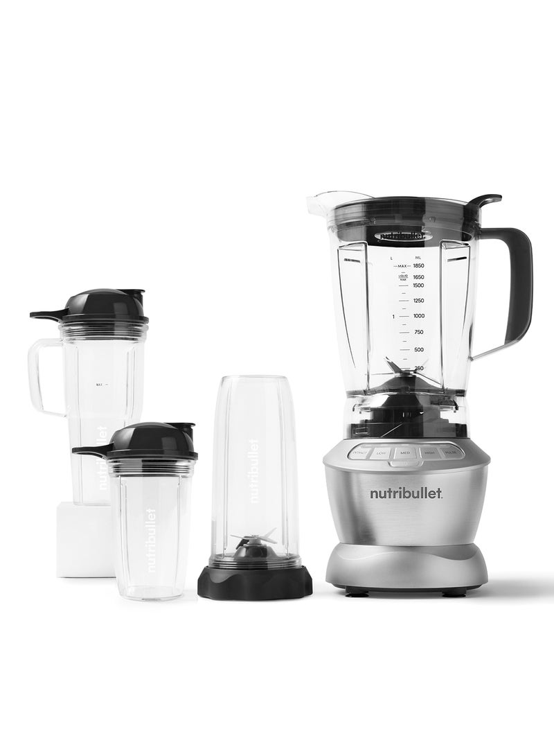 9-Piece Full Size Multi-Function Blender + Combo Set 1.8 L 1200 W NBC-12A & Item Code- NBC-1110A Silver/Black/Clear