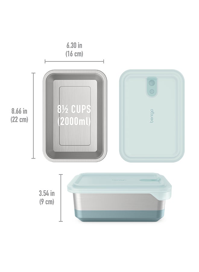 Microsteel Lunchbox 2000Ml/68Oz - Roseaqua