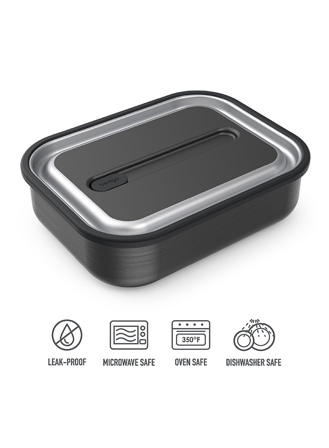 Stainless Steel Leak Proof Lunch Box - Carbon Black