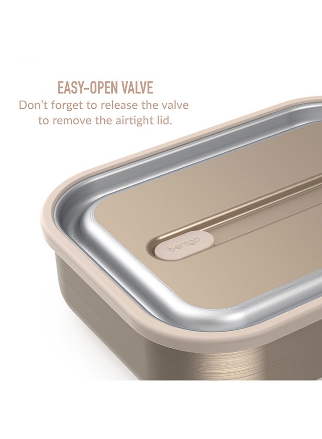 Stainless Steel Leak Proof Lunch Box - Gold