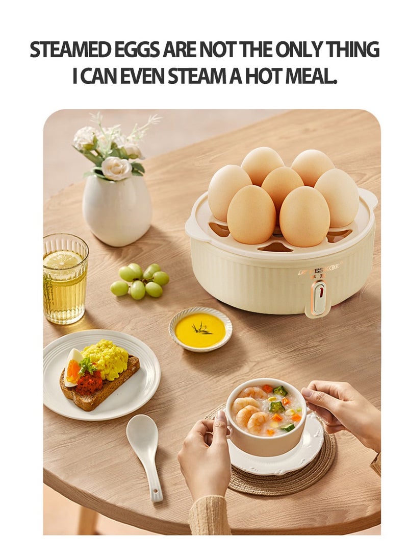 Multi-function Electric Fast Egg Boiler, Double Decker Breakfast Egg Cooker, Steamer for Cooking Eggs, Steaming Food, Heating Food