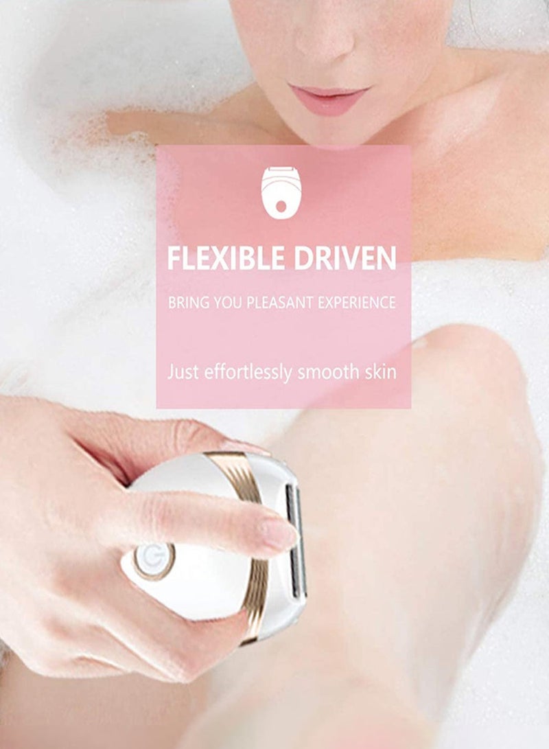 Electric Epilator, Portable Waterproof Painless Electric Razor, USB Rechargeable Ladies Cordless Epilator, Bikini Trimmer Wet & Dry Arms Bikini Legs Underarms