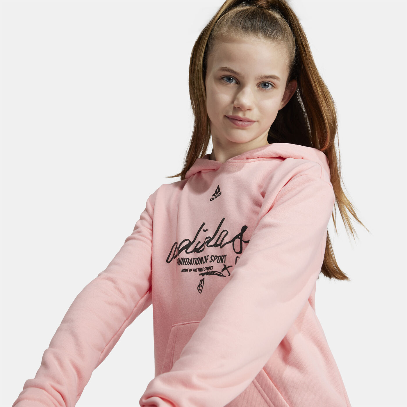 Kids' Brand Love Hooded Dress