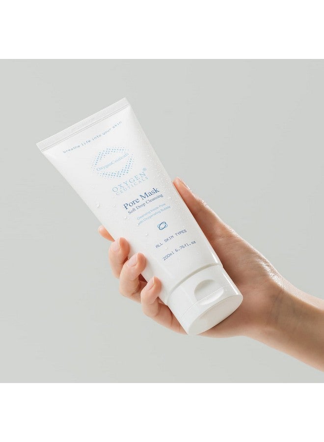 Oxygen Ceuticals Pore Mask Cleanser For Face 200 Ml/6.76 Oz Oxygen Bubbles Foam Cleanser All Skin Types.