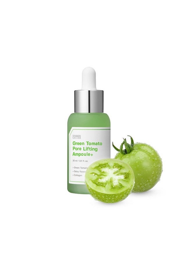 Green Tomato Pore Lifting Ampoule + | Instant Pore Minimizing & Tightening Facial Serum For Enlarged And Saggy Pores | Korean Skincare | 1.01 Fl Oz