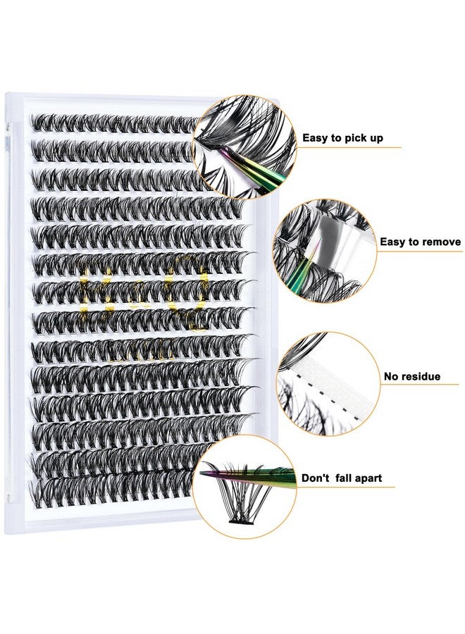 Lash Clusters 40D0.07D18 B&Q Lash Individual Lashes 280 Clusters False Eyelash 30D 40D 50D Lash Clusters Extensions Individual Lashes Cluster Diy Eyelash Extensions At Home (40D0.07D,18Mm)