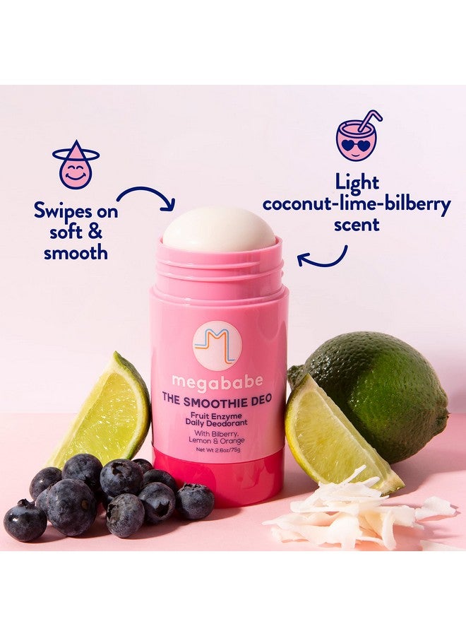 Daily Deodorant The Smoothie Deo With Coconut & Fruit Enzymes | Aluminumfree All Natural | Free From Parabens Sulfates & Phthalates | 2.6 Oz