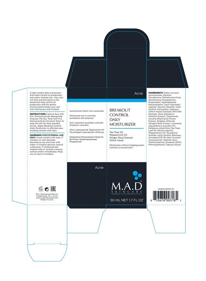 Antiacne Duo Set Salicylic Cleansing Gel Breakout Control Daily Moisturizer