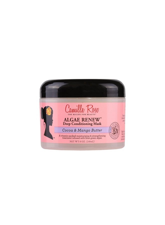 Algae Renew Deep Conditioning Hair Mask With Peppermint Blue Green Algae & Mango Butter To Strengthen And Moisturize For All Hair Types 8 Oz