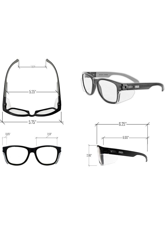 Magid Y50Bkafa Iconic Y50 Design Series Safety Glasses With Side Shields | Ansi Z87+ Performance, Scratch And Fog Resistant 2 Pair