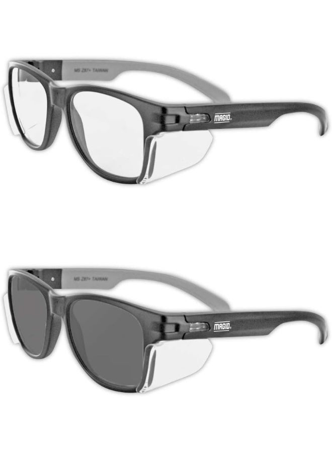 Magid Y50Bkafa Iconic Y50 Design Series Safety Glasses With Side Shields | Ansi Z87+ Performance, Scratch And Fog Resistant 2 Pair