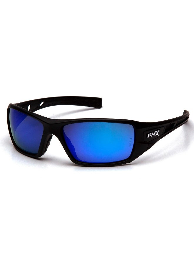 Pyramex Velar Safety Glasses, Black Frame/Ice Blue Mirror Lens