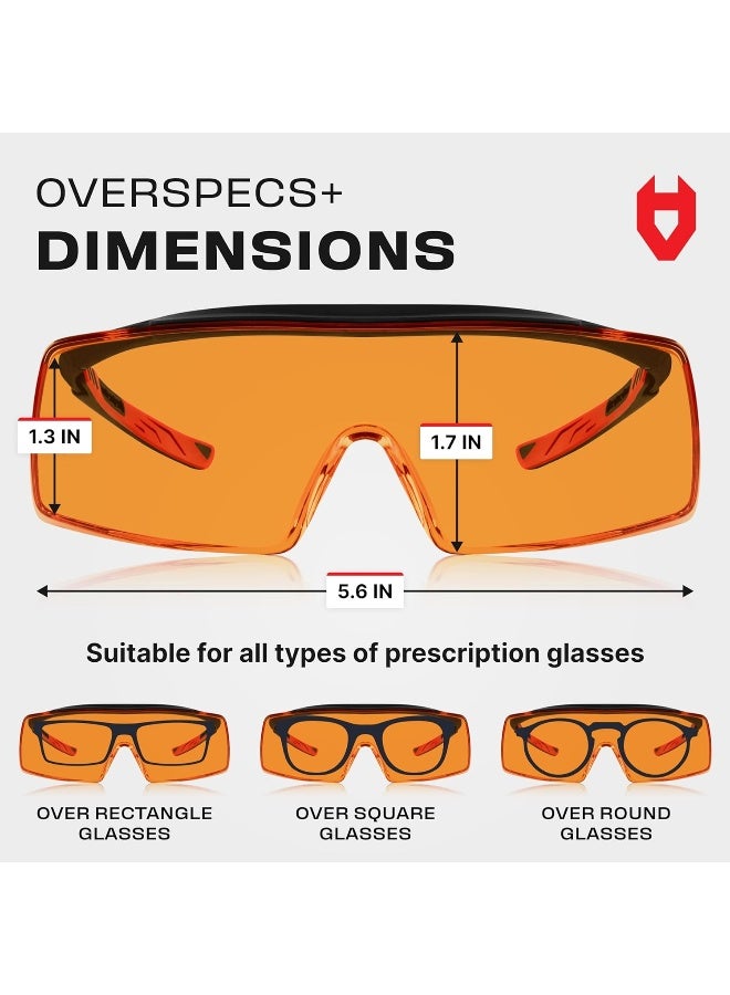 Blue Light Blocking Over Glasses Safety Glasses With 100% Uv Protection