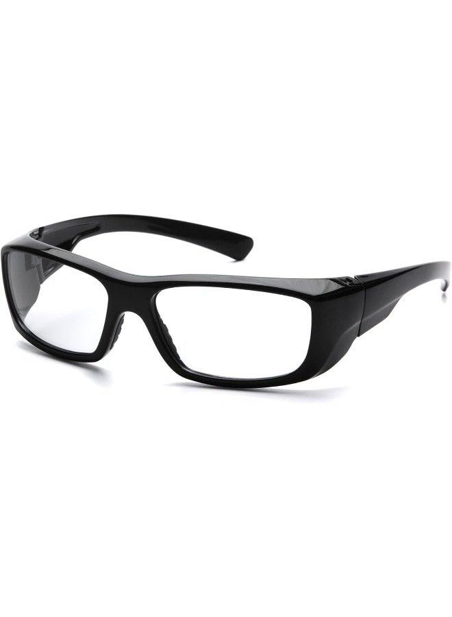 Pyramex Sb7910D20 Pyramex Clear Safety Reader Glasses, Scratch-Resistant, Black Frame