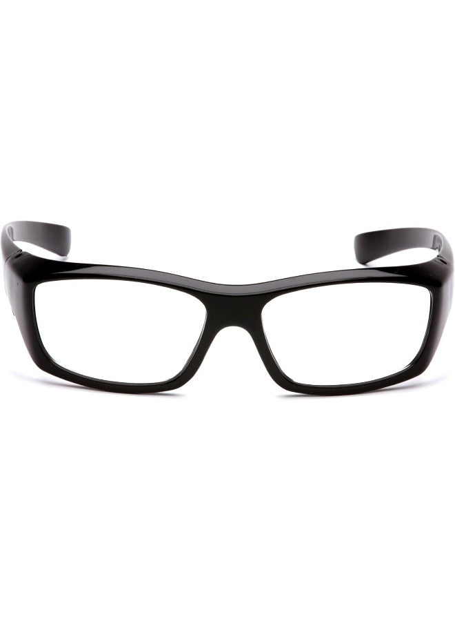 Pyramex Sb7910D20 Pyramex Clear Safety Reader Glasses, Scratch-Resistant, Black Frame