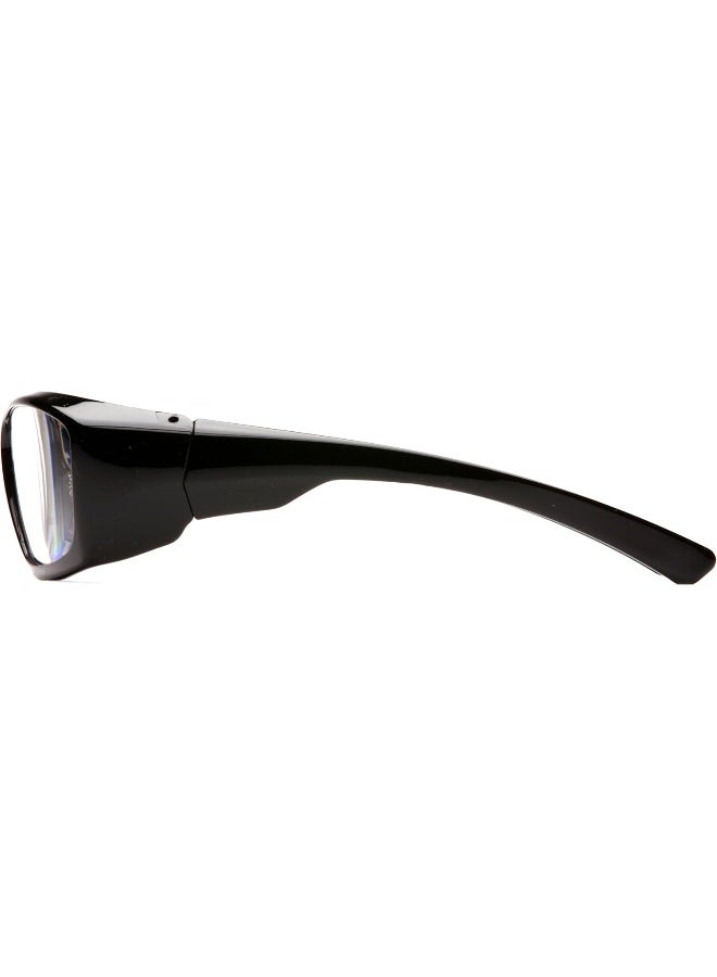 Pyramex Sb7910D20 Pyramex Clear Safety Reader Glasses, Scratch-Resistant, Black Frame