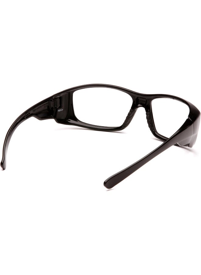 Pyramex Sb7910D20 Pyramex Clear Safety Reader Glasses, Scratch-Resistant, Black Frame