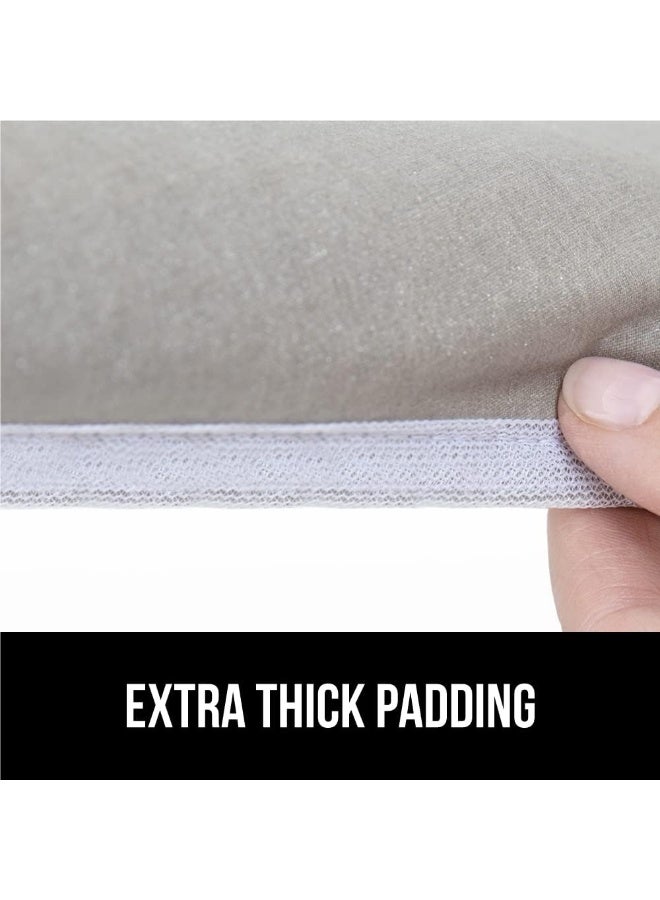 Reflective Silicone Ironing Board Cover 15X54 Velcro Straps Fits Large And Standard Boards Pads Resist Scorching And Staining Elastic Edge Thick Padding No Fasteners Needed Silver
