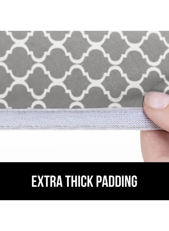The Original Ironing Board Cover, Silicone Coating, Full Size Scorch Resistant Padding, Elastic Edge, Heavy Duty Iron Pad Covers Standard Boards, Hook And Loop Fastener Strap, Quatrefoil
