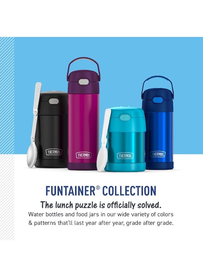 Funtainer Water Bottle With Straw - 12 Ounce, Paw Patrol - Kids Stainless Steel Vacuum Insulated Water Bottle With Lid