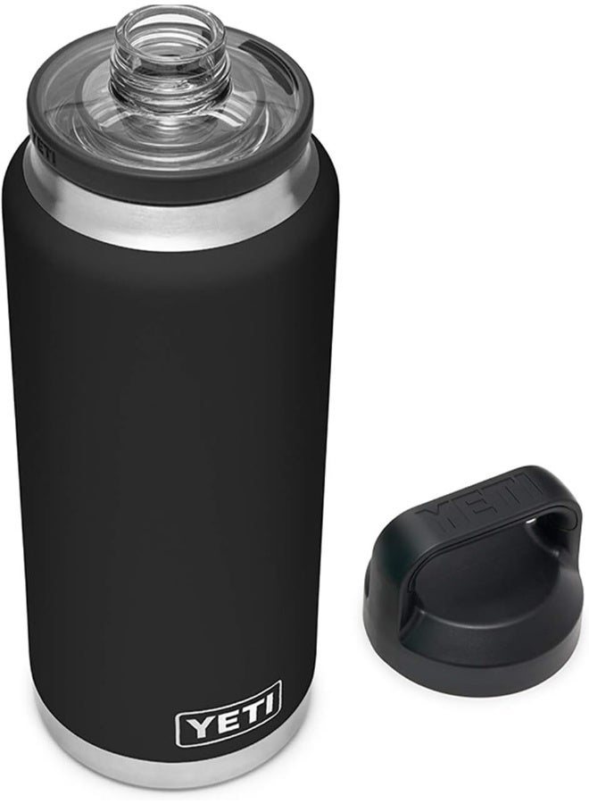 Rambler 36 Oz Bottle, Vacuum Insulated, Stainless Steel With Chug Cap, Black