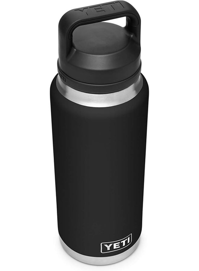 Rambler 36 Oz Bottle, Vacuum Insulated, Stainless Steel With Chug Cap, Black