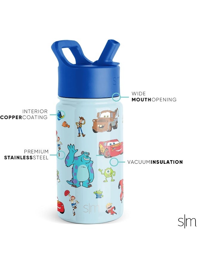 Disney Pixar Kids Water Bottle With Straw Lid