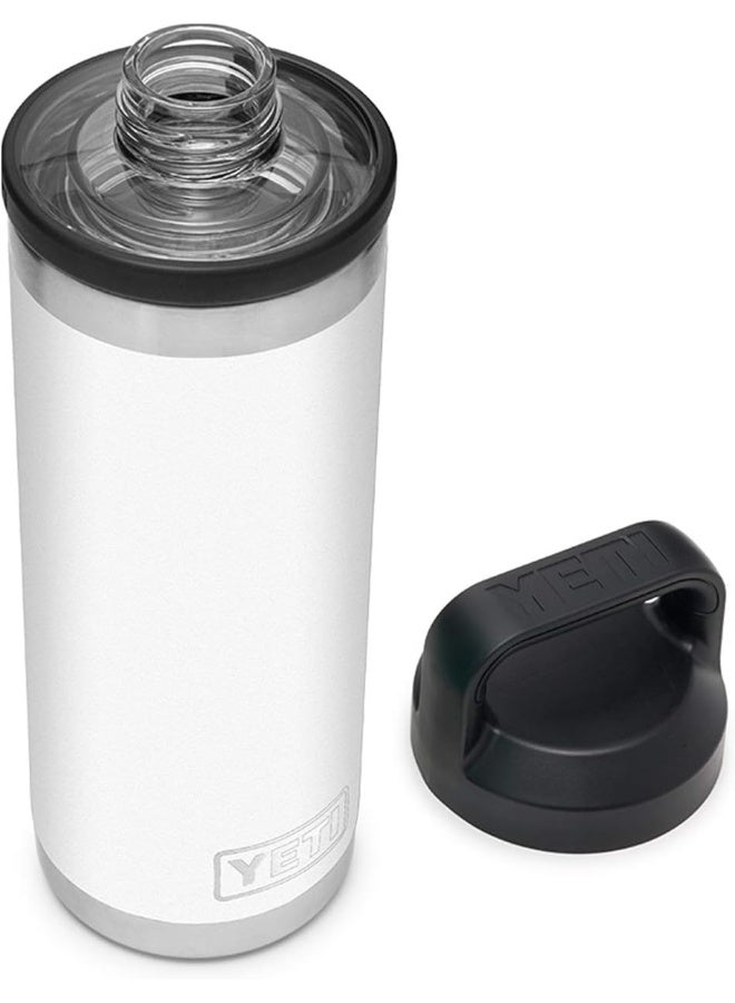 Rambler 18 Oz Bottle, Vacuum Insulated, Stainless Steel With Chug Cap, White