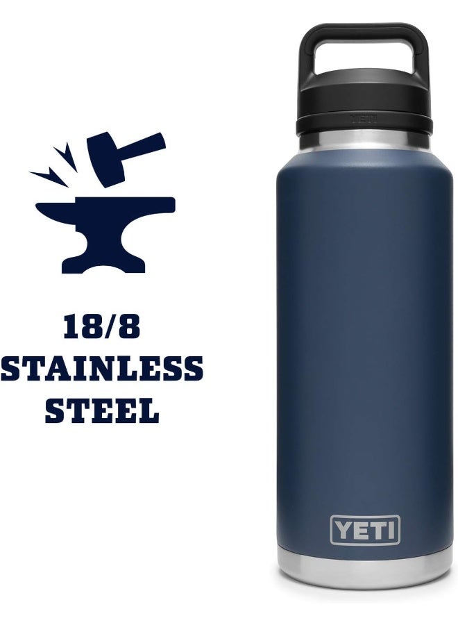 Rambler 46 Oz Bottle, Vacuum Insulated, Stainless Steel With Chug Cap, Navy