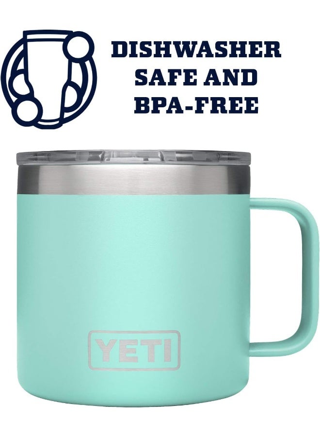 Rambler 14 Oz Mug, Vacuum Insulated, Stainless Steel With Magslider Lid, Seafoam