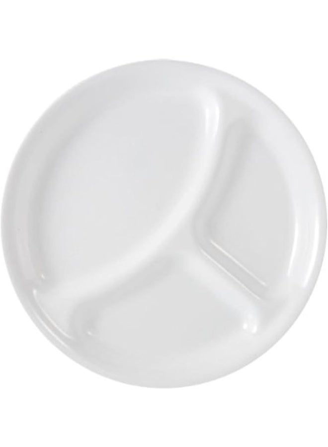 Livingware Divided Plate, 10-1/4-Inch, Winter Frost White