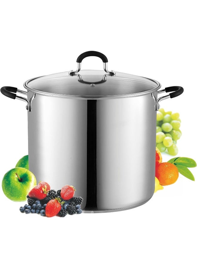 Professional Stainless Steel 12 Quart Stockpot Sauce Pot With Lid