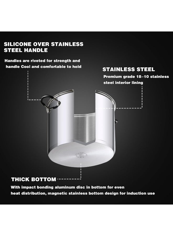 Professional Stainless Steel 12 Quart Stockpot Sauce Pot With Lid