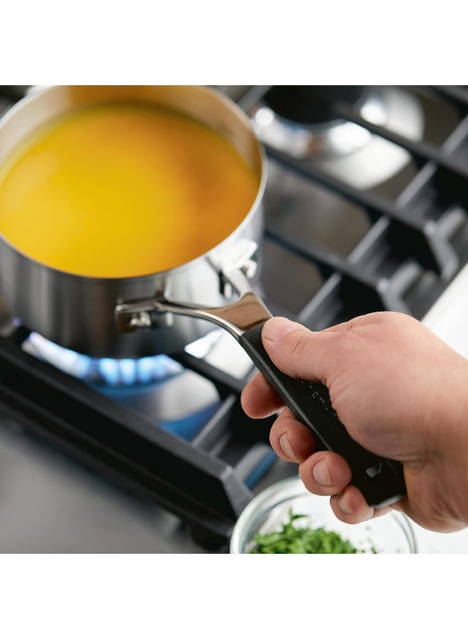 Saucepan With Pour Spouts, 1 Quart, Brushed Stainless Steel